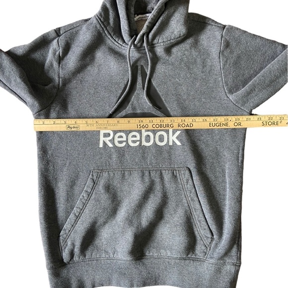 Reebok Dark Gray Hooded Sweatshirt Small - Picture 3 of 7